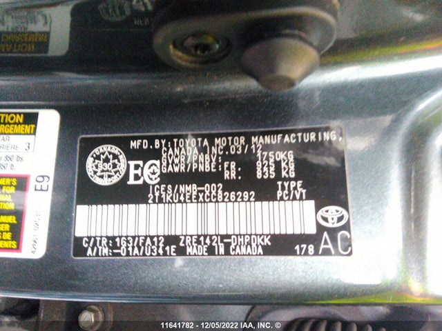 Toyota Matrix 2012 2T1KU4EEXCC826292 Image 10