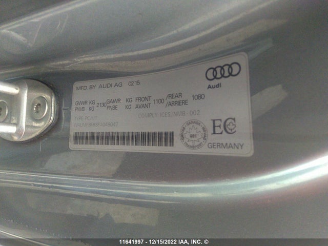 WAUMFBFR3FA049047 Audi A5 Progressiv