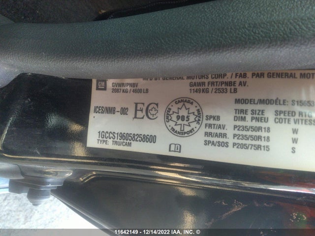 Chevrolet Colorado 2005 1GCCS196058258600 Image 10