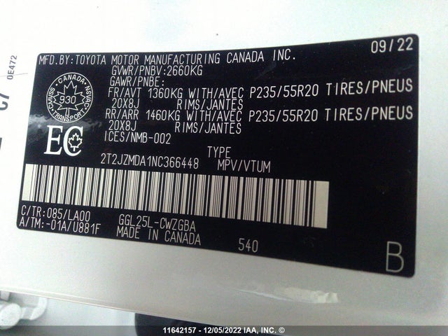 2T2JZMDA1NC366448 Lexus RX 350