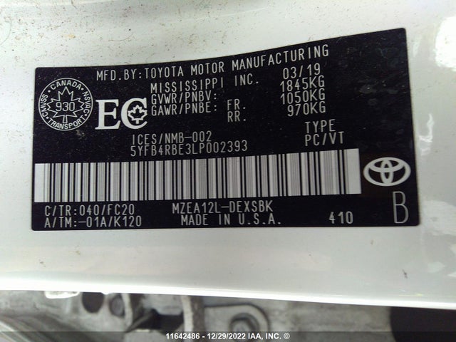 Toyota Corolla Se/xse 2020 5YFB4RBE3LP002393 Image 9