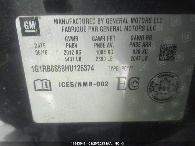 Chevrolet Volt 2017 1G1RB6S58HU126374 Image 9