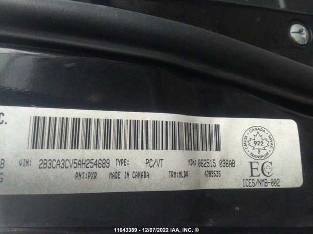 Dodge Charger Sxt 2010 2B3CA3CV5AH254689 Image 10