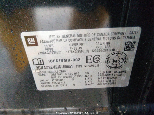 Chevrolet EQUINOX LT 2018 2GNAXSEV5J6160651 Image 9