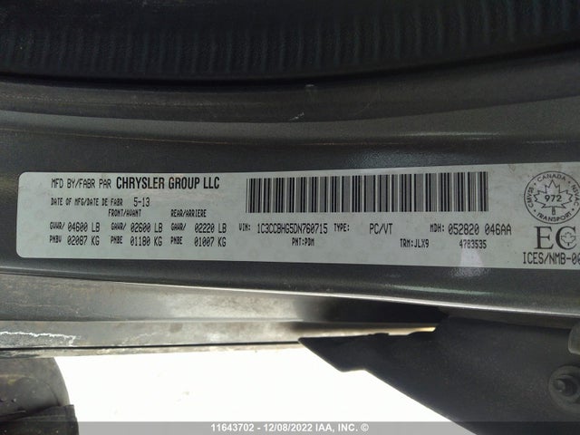 1C3CCBHG5DN760715 Chrysler 200 S