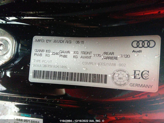 WAULGBFR3FA061465 Audi S5 Technik