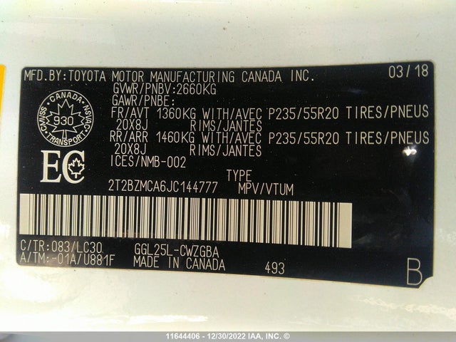 2T2BZMCA6JC144777 Lexus Rx 350/base/f Sport