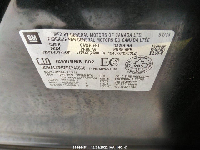 Chevrolet EQUINOX 2014 2GNALCEK5E6245650 Image 10