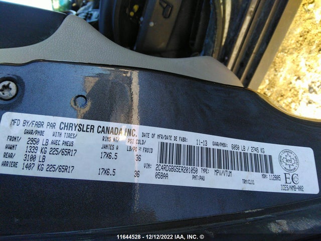Dodge Grand Caravan 2014 2C4RDGBG5ER201050 Image 9