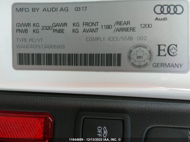 WAUC4CF57JA005503 Audi S5 Prestige