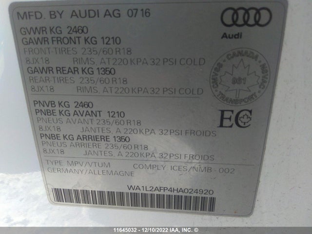 WA1L2AFP4HA024920 Audi Q5 Premium Plus