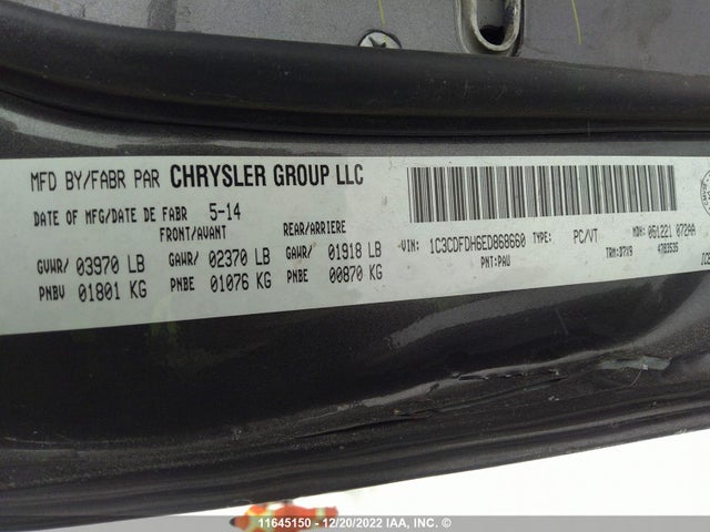 Dodge Dart Se Aero 2014 1C3CDFDH6ED868660 Image 9