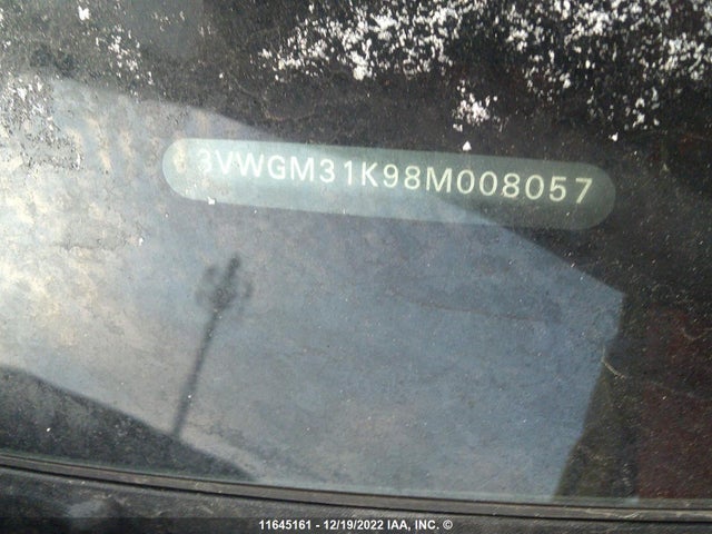 Volkswagen Jetta 2.5l 2008 3VWGM31K98M008057 Image 11
