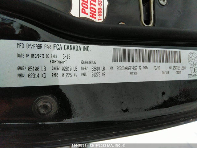 2C3CCAAG6FH853176 Chrysler 300C