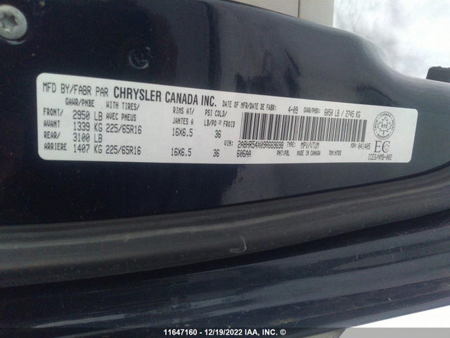 2A8HR54X09R669698 Chrysler Town & Country Touring