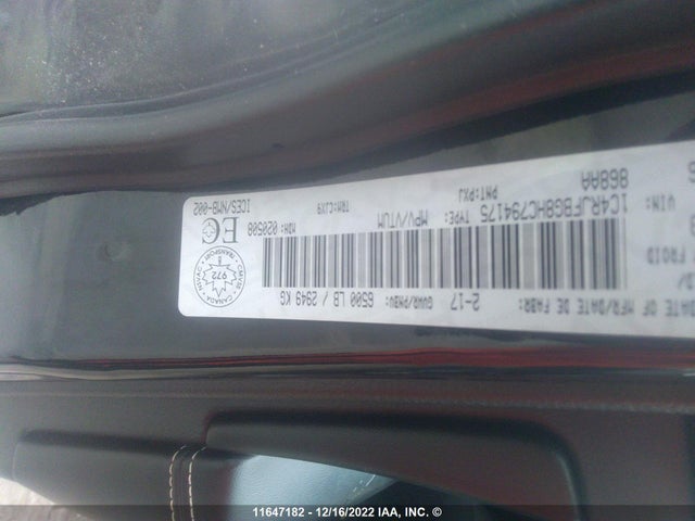 1C4RJFBG8HC794175 Jeep Grand Cherokee Limited