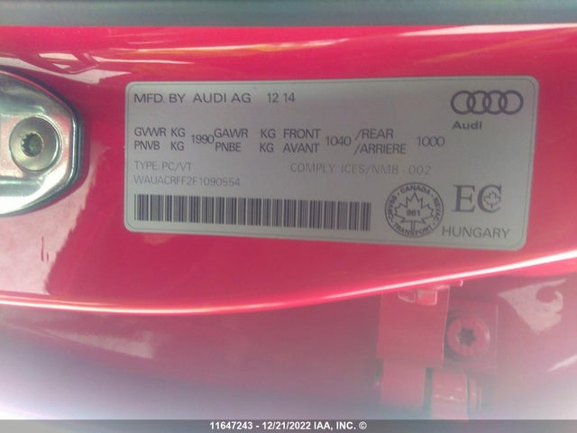 Audi A3 2015 WAUACRFF2F1090554 Image 10