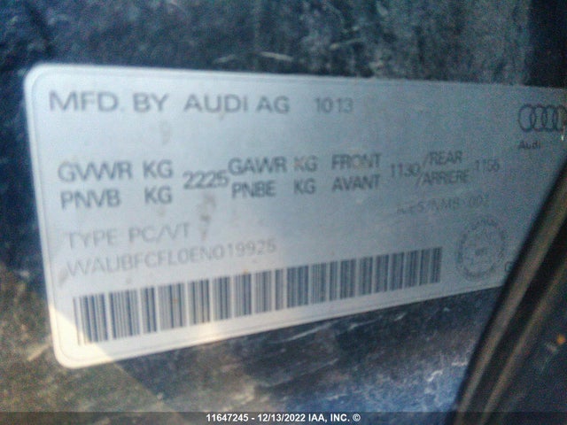 Audi A4 PREMIUM 2014 WAUBFCFL0EN019925 Image 10