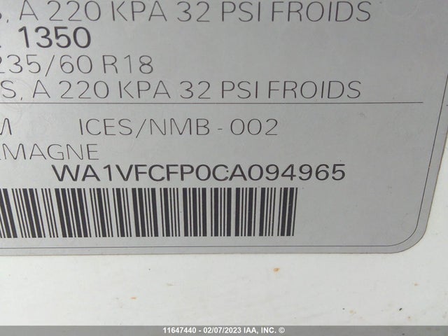 WA1VFCFP0CA094965 Audi Q5 Prestige