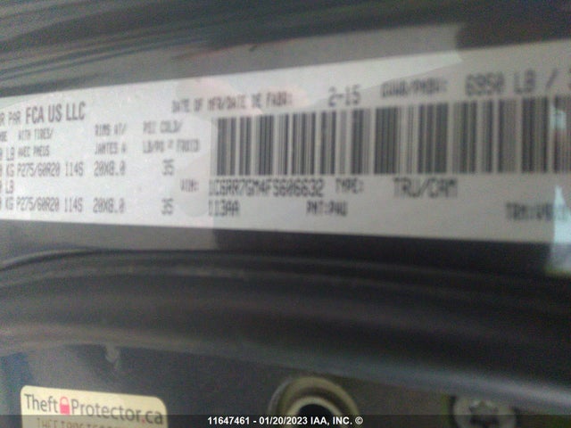 1C6RR7GM4FS606632 RAM 1500 Slt
