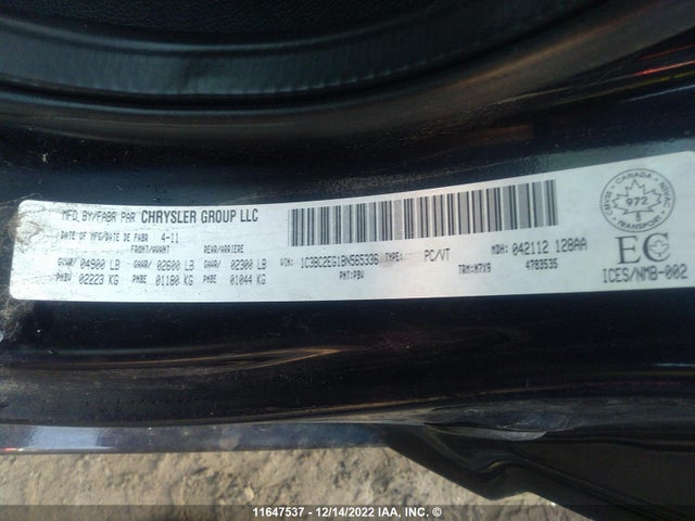 1C3BC2EG1BN565336 Chrysler 200 Touring