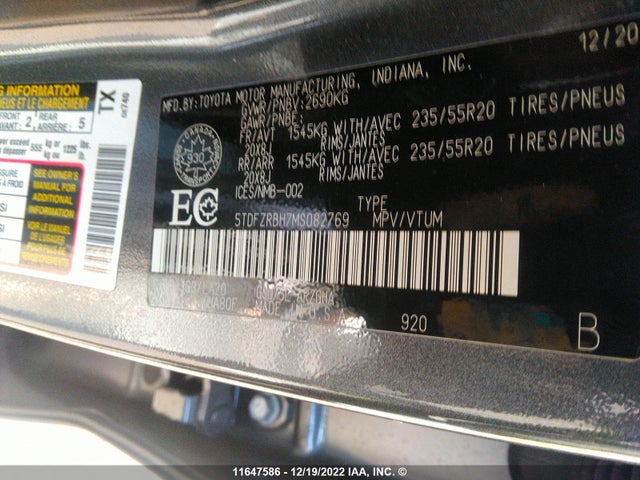 Toyota Highlander Platinum 2021 5TDFZRBH7MS082769 Image 10