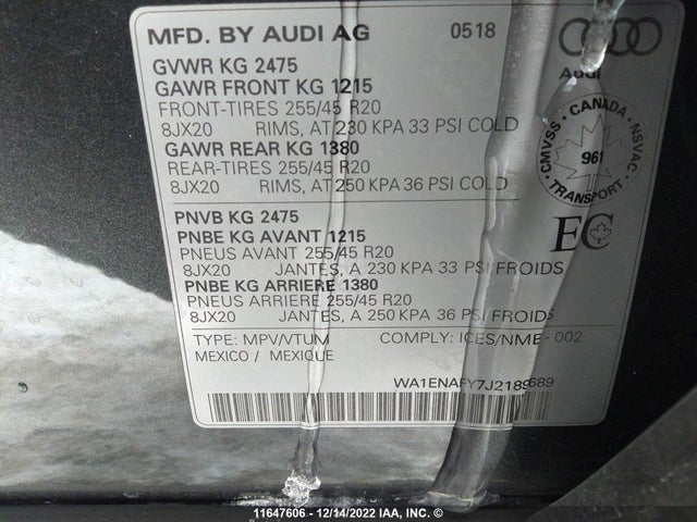 WA1ENAFY7J2189689 Audi Q5 Progressiv S-line