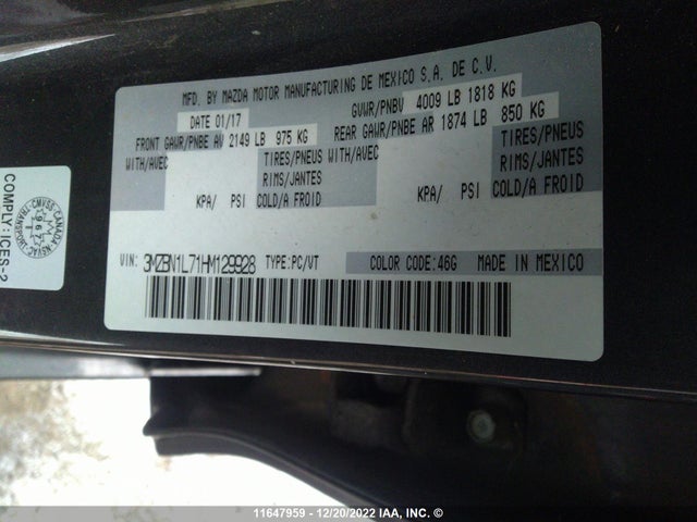 Mazda MAZDA3 2017 3MZBN1L71HM129928 Image 10