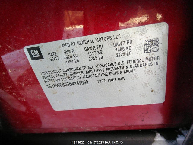 Chevrolet BOLT EV LT 2017 1G1FW6S03H4149699 Image 9