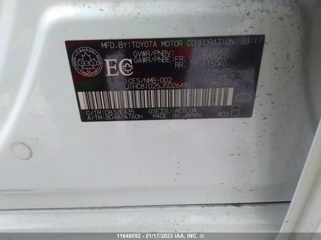 JTHC81D25J5026491 Lexus IS 300