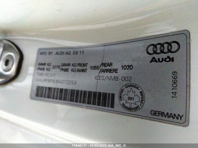 WAURFBFR0BA072253 Audi A5 Premium Plus