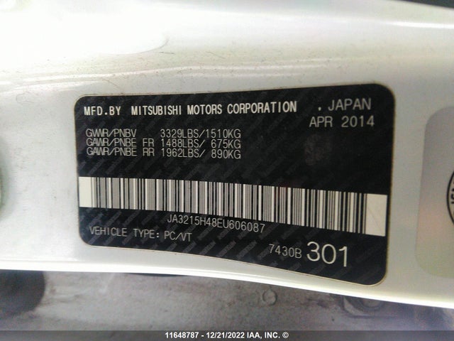 JA3215H48EU606087 Mitsubishi I Miev Es/se