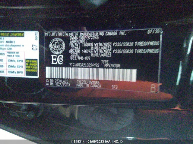 2T2JGMDA2LC054125 Lexus RX 450H