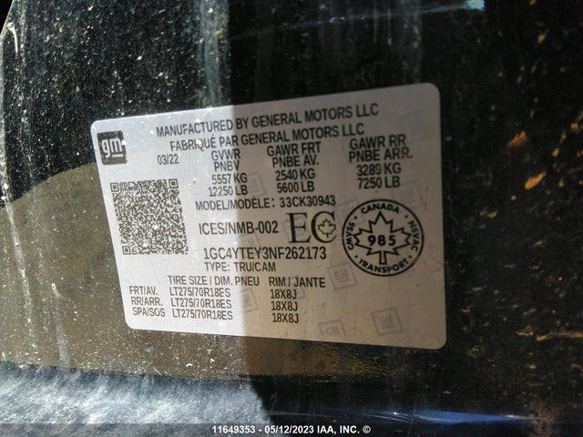 Chevrolet Silverado K3500 Lt 2022 1GC4YTEY3NF262173 Image 9