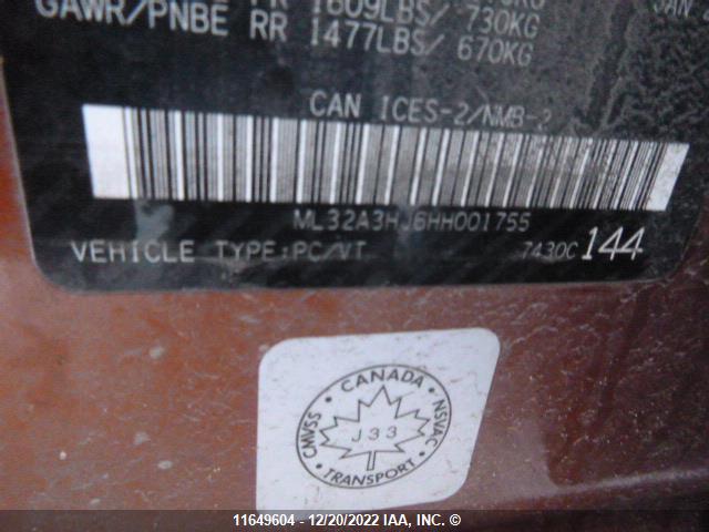 ML32A3HJ6HH001755 Mitsubishi MIRAGE ES