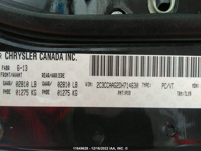 2C3CCAAG2DH714630 Chrysler 300