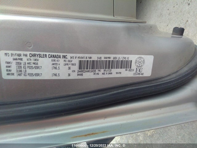 2A4RR5DX4AR164595 Chrysler Town & Country Touring