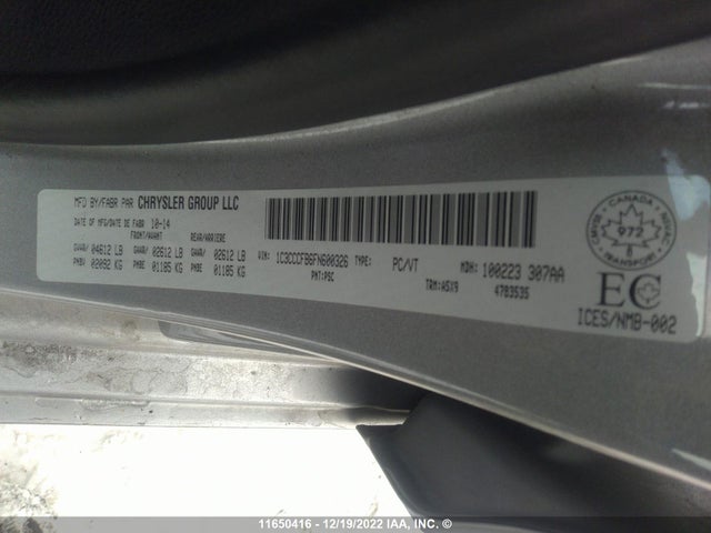 1C3CCCFB6FN600326 Chrysler 200 LX