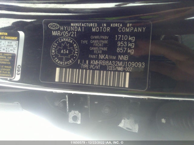 Hyundai Venue 2021 KMHRB8A32MU109093 Image 11