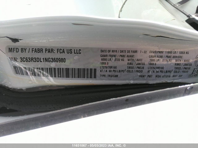 3C63R3DL1NG360980 RAM 3500 Big Horn/lone Star
