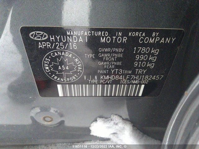Hyundai Elantra 2017 KMHD84LF7HU182457 Image 29