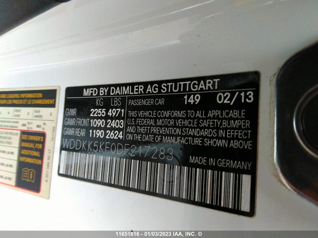 Aukcja sprzedaży 2013 Mercedes-benz E 350, vin: WDDKK5KF0DF217283, numer aukcji: 11651816