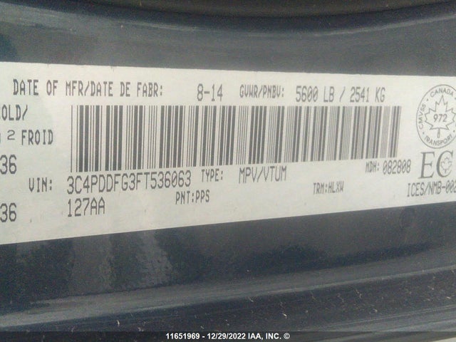 Dodge Journey R/t 2015 3C4PDDFG3FT536063 Image 10