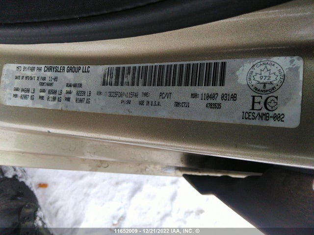 1C3CC5FD0AN115640 Chrysler Sebring