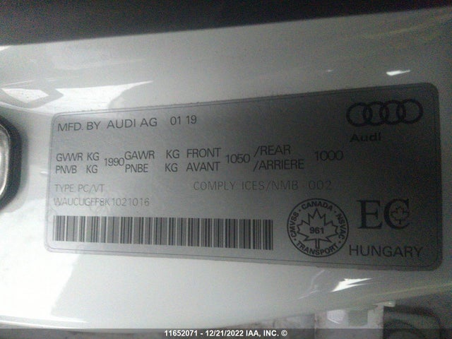 WAUCUGFF8K1021016 Audi A3 Progressiv