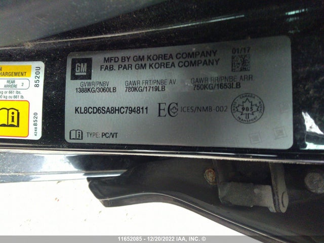 Chevrolet SPARK 1LT 2017 KL8CD6SA8HC794811 Image 9
