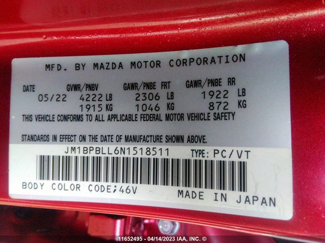Mazda 3 Preferred 2022 JM1BPBLL6N1518511 Image 10