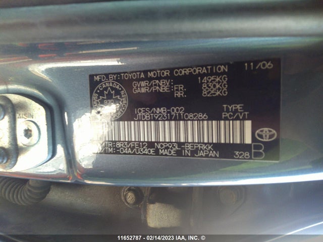 Toyota Yaris 2007 JTDBT923171108286 Image 10