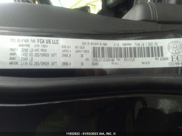Dodge Durango R/t 2019 1C4SDJCT1KC684180 Image 10