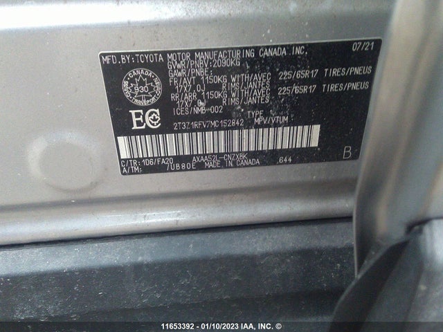 Toyota RAV4 LE 2021 2T3Z1RFV7MC152842 Image 10